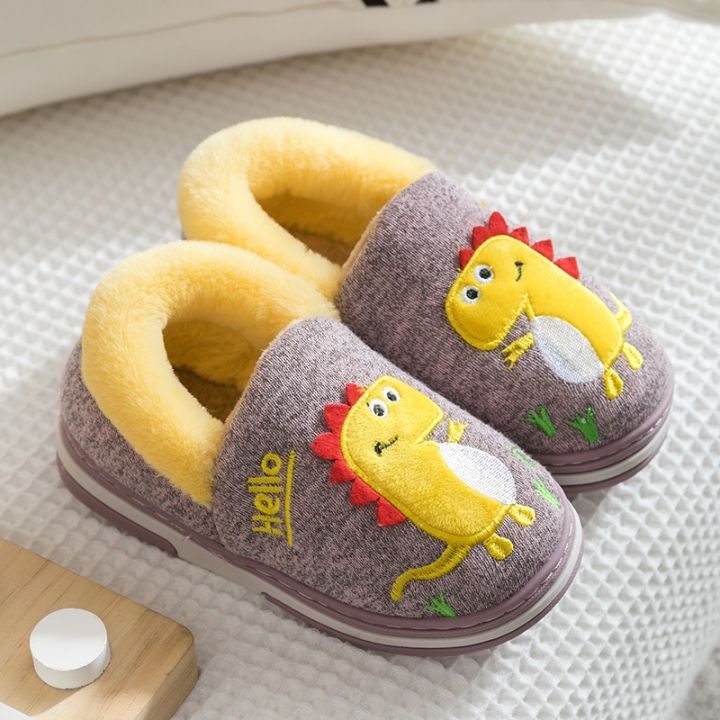 winter-dinosaur-children-39-s-slippers-for-boys-grils-cotton-shoes-soft-non-slip-kids-home-slippers-baby-warm-cotton-indoor-shoes