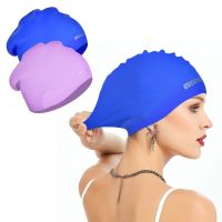 Extra Large Silicone Swim Cap-Long Hair Swimming Cap for Women Extensions and Curly Hair 2Pack Comfortable Dreadlocks Waterprof Swim Caps