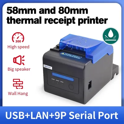 Xprinter เครื่องพิมพ์ใบเสร็จบาร์โค้ดเครื่องพิมพ์ใบเสร็จรับเงินด้วยความร้อน20-80มม. เครื่องพิมพ์ความร้อนความเร็วสูง N200L USB Lan อนุกรม