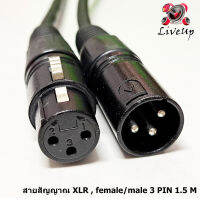 XLR Mic MOGAMI : 2582-3 XM-XF by Millionhead (สายไมโครโฟนคุณภาพดี ขนาด 3 เมตร) หัวโลหะรมดำอย่างดี