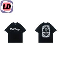 LD Angel Oversized T Shirt for Men Korean Trendy Tops Cotton Tshirt for Women Summer Short Sleeveเสื้อยืด