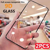 [Electronic film] 2ชิ้น9D กระจกนิรภัยสำหรับ Iphone 13 14 Pro Max Plus เต็มหน้าจอฮาร์ดขอบฟิล์มป้องกัน11 MAX 12