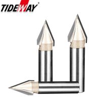 TIDEWAY 45 60 องศา V บิตทังสเตนคาร์ไบด์ 3D V-Shaped Engraving Router Bit CNC เครื่องมืองานไม้สําหรับไม้อัด MDF ไม้เนื้อแข็ง