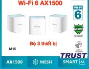 Bộ Phát Wifi 6 Mesh - D-Link M15-Router Wi-fi Mesh chuẩn Wi-fi 6 AX1500 D