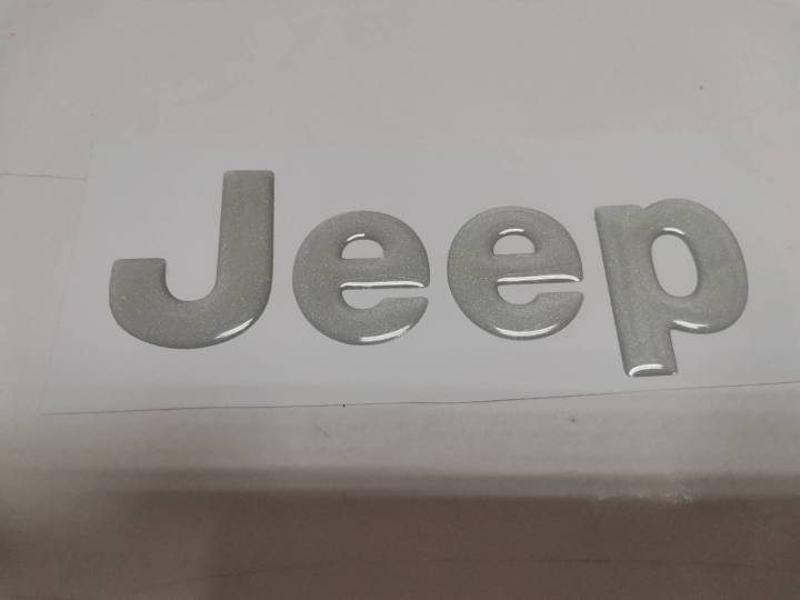 สติ๊กเกอร์ตัดคอม-เทเรซิ่นนูน-อย่างดี-คำว่า-jeep-สำหรับ-jeep-cherokee-ติดรถ-แต่งรถ-จี๊ป-sticker-สวย