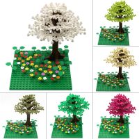 【CW】 New Arrival 6 Holes Leaves City MOC Big Green Tree Building Blocks SetGarden Accessories Bricks Kids Toys Gifts