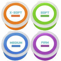 Tpy Putty (4 Pack) - For Hand, Finger, Grip Strength Resistance Exercises - Extra Soft, Medium, Firm Strengthener Kit - Sque