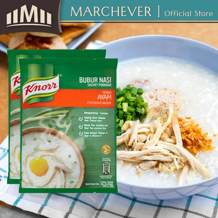 Knorr Bubur Nasi Sachet Porridge 3 X 35g Chicken Flavour Lazada