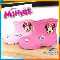 ?รองเท้าบูทเด็กกันน้ำ รองเท้าเด็กกันน้ำ ลายการ์ตูน Minnie รุ่น BMN-02 ลิขสิทธิ์แท้ รองเท้าบูทกันน้ำ ? - 1 คู่ - MFS