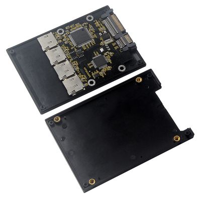 2.5 Inch 4 TF to SATA Adapter Card, Self-Made SSD Solid State Drive, For Micro-SD to SATA Group RAID Card