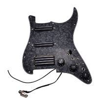 KR-Strat Guitar Pickup Prewired Pickguard Pickups Humbucker Pickup Single Cut Features Wiring Harness Guitar Set Black