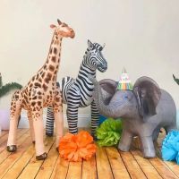 hotx【DT】 Large Inflatable Balloons Elephant Tiger Jungle Birthday Scene Decoration