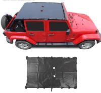 OVOVS 1 Set Black Car Accessories Length Soft Car Sunshade Mesh Top Full Cover For Jeep Wrangler JK JKU 4 Doors 2007 2018