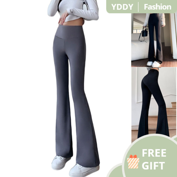 [Yddy] Spring and Summer New Shark Skin Horseshoe Pants Women's Outer ...