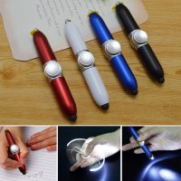 Decompression Toys Gyroscope Pens Finger Gyro Spinn Er Pen With Relief Led Ballpoint Spinner Pen Toy Light Adult Writing Pen