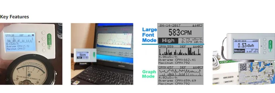 GQ GMC-500Plus Geiger Counter Nuclear Radiation Detector Monitor Dosimeter,  White Lazada PH