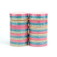 Cute 5mm Slim star pink blue Foil Washi Tapes Set DIY Scrapbooking Planner Adhesive Masking Tapes Kawaii Stationery Wholesale