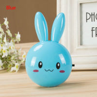 3-color LED rabbit night light switch bedside lamp US plug children gift