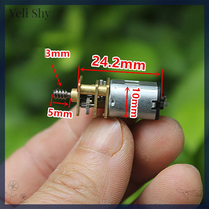 veli-shy-มอเตอร์ไฟฟ้า-dc3-6v-n20-มอเตอร์เกียร์มอเตอร์ขนาดเล็ก37-74รอบต่อนาทีปรับความเร็วได้เกียร์มอเตอร์โลหะกลับด้าน