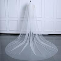 Cheap Real Photos White/ivory Tulle Wedding Veil One-layer Long Cathedral Bridal Veil Head Veil Bride Wedding Accessories Hair Accessories