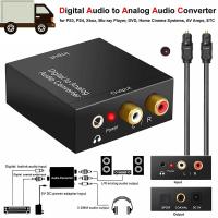 Potey Optical COAX Toslinkตัวแปลงสัญญาณดิจิตอลเป็นอนาล็อกRCA L/Rสเตอริโอเสียงอะแดปเตอร์