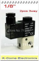 5pcs/lot Free Shipping Pneumatic 2 Pos 3 Way 1/8" BSPT Air Solenoid Valve 3V1-06 dc 12v 24v ac 110v 220v