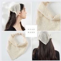 ?Crochet hair band?ที่คาดผม ที่คาดผมลายดอกไม้ ผ้าโพกหัวลูกไม้ H2