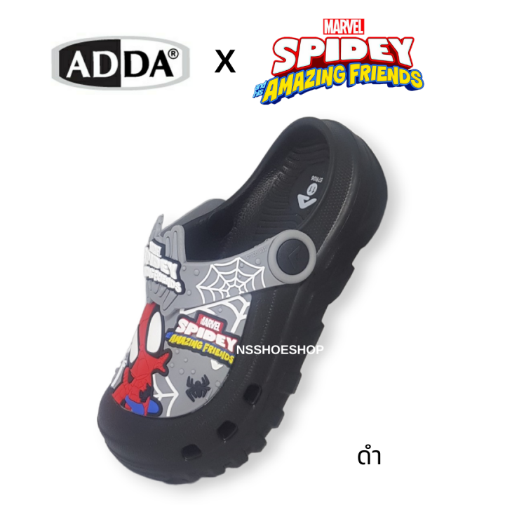 adda-57r06-สไปเดอร์แมน-clog-spider-man-รองเท้าแตะเด็กหัวโต