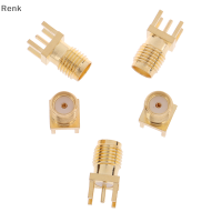 Renk 5pcs SMA-KE FEMALE JACK บัดกรี NUT EDGE PCB CLIP STRAIGHT Mount RF CONNECTOR