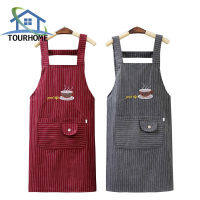 TOURHOME ผ้ากันเปื้อน ผญ เอี้ยมกันเปือน coffee ผญ คลาสสิก หมวกทำอาหาร เสื้อกันเปื้อน ผญ แฟชั่นผสมผสาน กันเปื้อนสวยๆ ผช สีดำ เอี้ยมกันเปือน สีดำ Kitchen Aprons