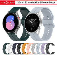 สายนาฬิกาข้อมือสายรัดซิลิโคนขนาด20mm 22mm สำหรับ Samsung Galaxy Watch 3 4 5สายรัดข้อมือแบบนุ่มทั่วไปสายสำรองสำหรับนาฬิกา Huawei Watch GT3 GT2