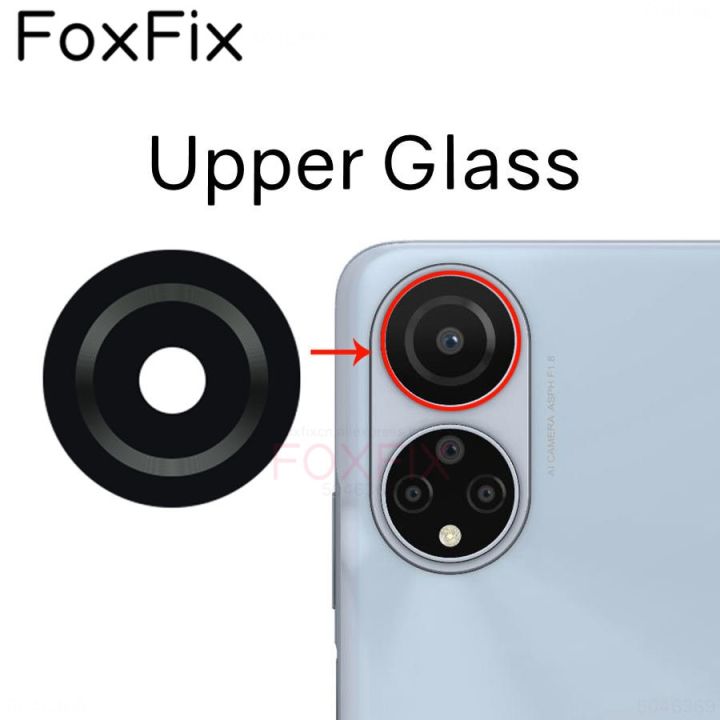 กล้องหลักกระจกสำหรับกล้องด้านหลังของ-honor-x7กระจกที่เปลี่ยนฝาครอบ-สติกเกอร์กาว-cma-lx1-cma-lx3-cma-lx2