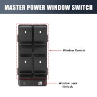 Autohaux X Master สวิตช์ด้านคนขับ20945224ควบคุมหน้าต่างสำหรับ Gmc Acadia 2007 2008 2010 2011 2012 2014 2013