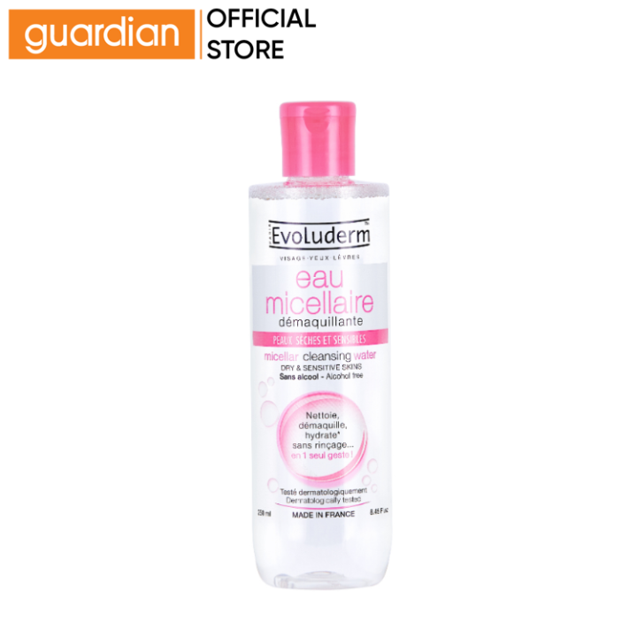Evoluderm Dry and Sensitive Skin Micellar Cleansing Water 250ml | Lazada