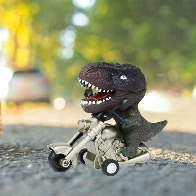 MagiDeal Pull Back Vehicles Motorcycle Plastic Realistic Dinosaur Toy for Girls
