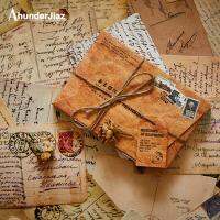 Ahunderjiaz โปสการ์ดย้อนให้นึกถึงสมัยก่อนใหม่30ชิ้นอุปกรณ์ประกอบฉากการถ่ายภาพการ์ดอวยพรหนังวัวสร้างสรรค์ของขวัญ DIY ตกแต่งฮาโลวีน Huangjianbin