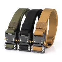 New Men Military Tactical Nylon Belt Quickly Unlock Zinc Alloy Buckle Wearable Outdoor Training Battle molle SWAT Formal Belt