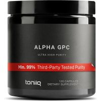 Toniiq Alpha GPC 600mg 99%+ Highly Purified and Highly Bioavailable Nootropic 120 caps