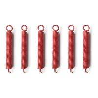 6 Dalam 1 Pet Tanpa Suara Tremolo Springs Bridge Retractor Spring Cocok Untuk FR, TS, NR, DP Gaya Gitar Merah