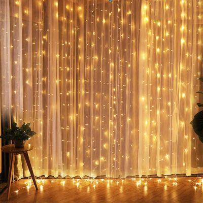 Christmas USB Curtain String Garland lights Remote Control Fairy Light Christmas Decor for Home Wedding Party Holiday Lighting