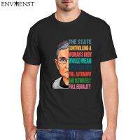 My Body My Choice Ruth Bader Ginsburg Pro Choice Feminist Graphic T Shirts Men Clothing Black Retro T Shirt Cotton Short Sleeve 【Size S-4XL-5XL-6XL】