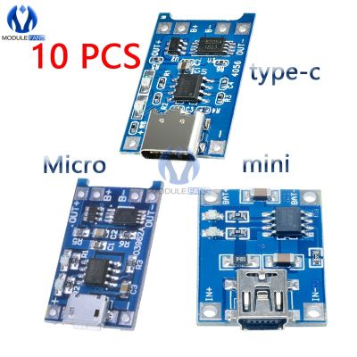 ₪ 10PCS 5V 1A TYPE-C Micro USB 18650 TC4056A Lithium Battery Charging Board Charger TP4056 Module with Protection Dual Functions