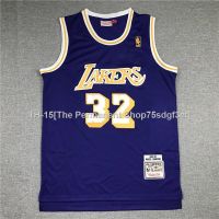 Embroidered version jersey NBA Los Angeles Lakers No.32 Earvin Johnson Retro version Basketball Jersey Vest