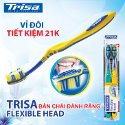 Vỉ Đôi Bàn Chải Đánh Răng Trisa Flexible Head Duo  Soft