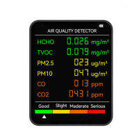 PM10 HCHO OC Meter Digital Temperature Humidity Tester LCD เครื่องตรวจจับก๊าซคาร์บอนไดออกไซด์ Air Quality Monitor Infrared Sensor