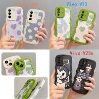 ขอบลอนรักเคสสำหรับ Vivo เดซี่หัวใจ V25 V27 V23e โปรเคสนิ่ม Vivo V21 V20 Pro ปลอกโทรศัพท์ V23 Kuromi Crayon Shin-Chan