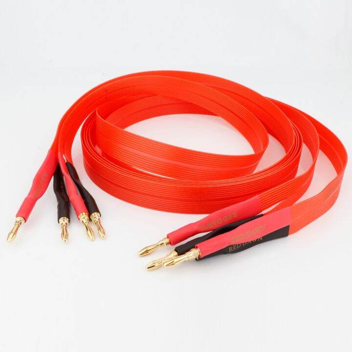 Nordost Red Dawn สายลำโพงไฮไฟ สายลำโพง Flatline ชุบเงิน 99.9999 OFC