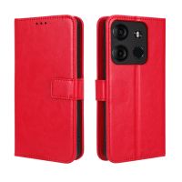 เคสกระเป๋าสตางค์สำหรับ Infinix Smart 7 PU หนังกลับฝาพับตั้งได้เคสแบบพับปิดได้