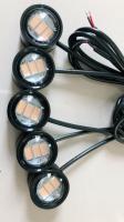 ไฟ LED แต่งมอเตอร์ไซต์ LED 3 แถว  12V Orange แบบมีขา (1 หลอด)