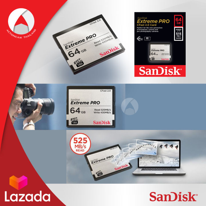 sandisk-extreme-pro-cfast-2-0-64gb-compactflash-cf-sdcfsp-064g-g46d-เมมโมรี่-การ์ด-แซนดิส-กล้อง-ถ่ายภาพ-ถ่ายรูป-ถ่ายวีดีโอ-กล้องdslr-กล้องโปร-รับประกันlifetime-โดย-synnex